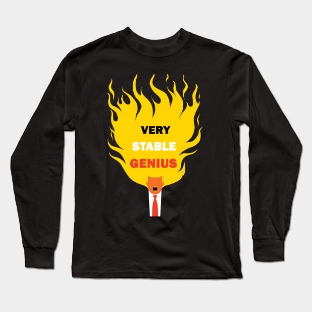 Very Stable Genius - hair of the POTUS Long Sleeve T-Shirt by NeuronQ